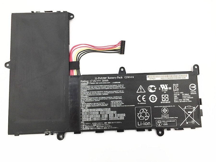 Аккумулятор для Asus Eeebook X205T, X205TA, F205TA, (C21N1414), 38Wh, 4840mAh, 7.6V