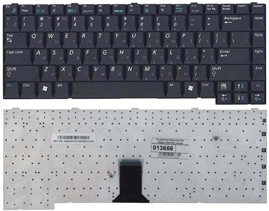 Клавиатура для ноутбука Samsung R50, R50plus R55 M4 черная