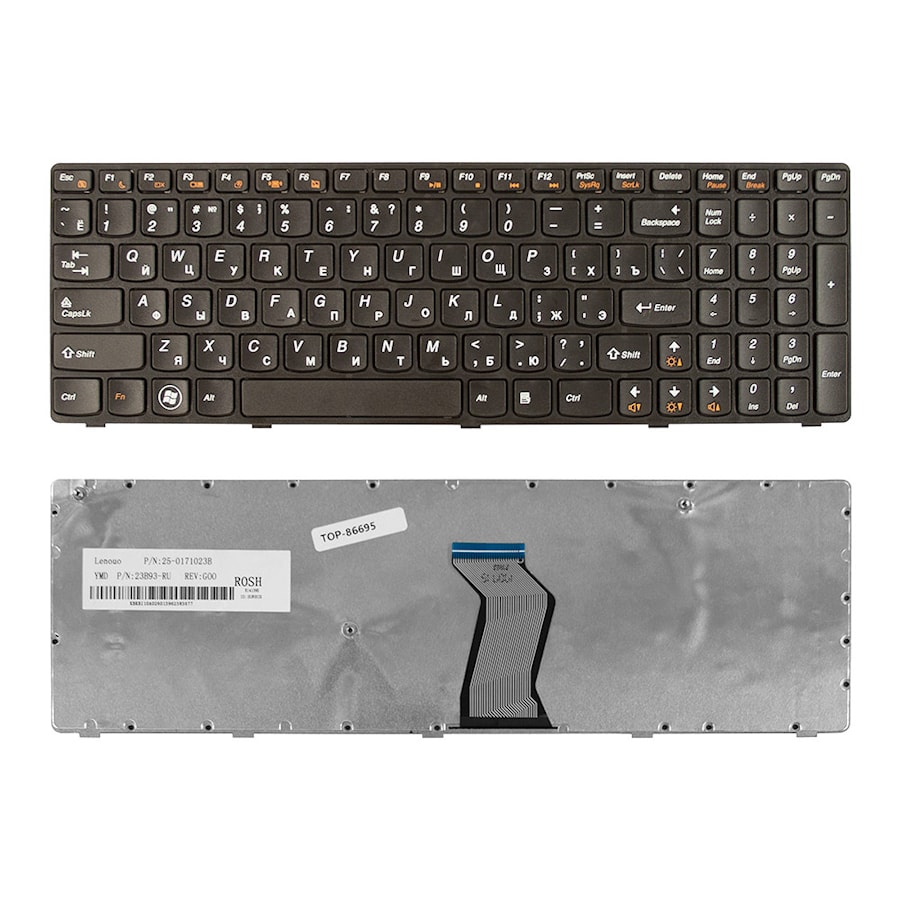 Клавиатура для ноутбука Lenovo IdeaPad B570, B590, V570, Z570, Z575 черная