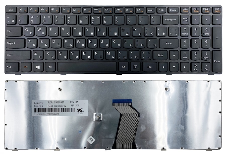 Клавиатура для ноутбука Lenovo IdeaPad G500, G505, G510, G700, G710 черная