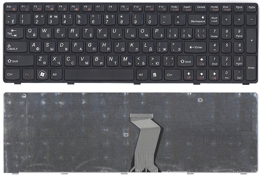Клавиатура для ноутбука Lenovo IdeaPad G580, G585, G780, Z580, Z580A, Z585, Z780, V580 черная