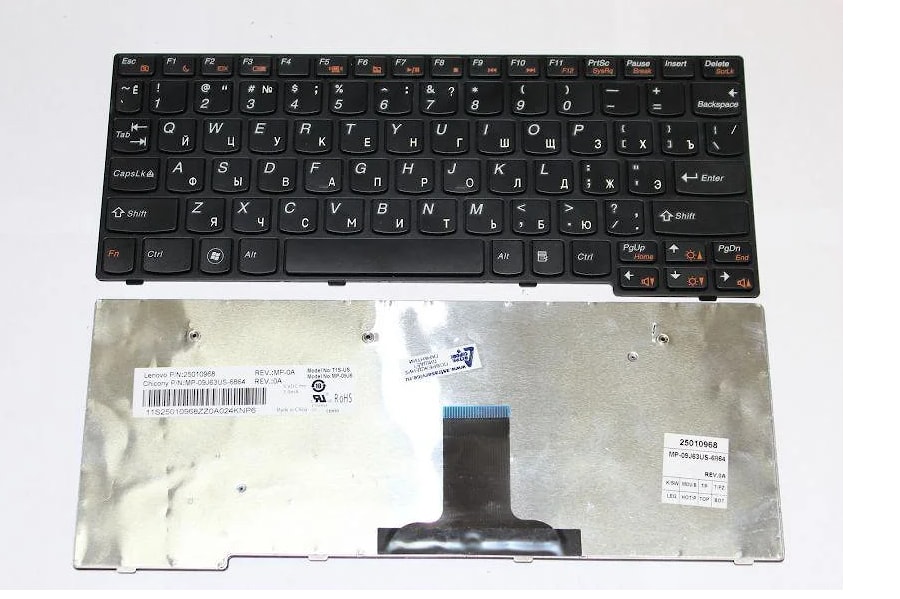 Клавиатура для ноутбука Lenovo IdeaPad E10-30, черная