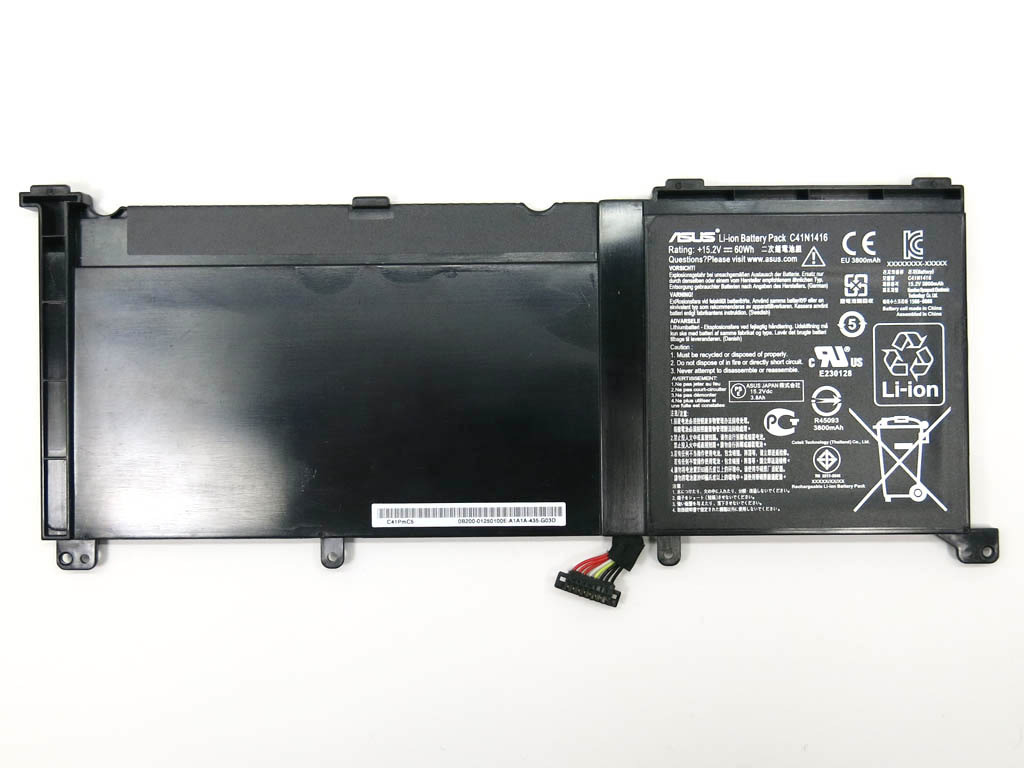 Аккумулятор для Asus N501JW, UX501JW (C41N1416), 60Wh, 3800mAh, 15.2V, черный  