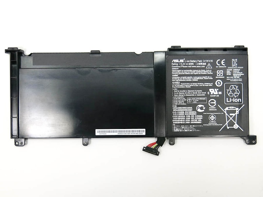 Аккумулятор для Asus N501JW, UX501JW (C41N1416), 60Wh, 3800mAh, 15.2V, черный