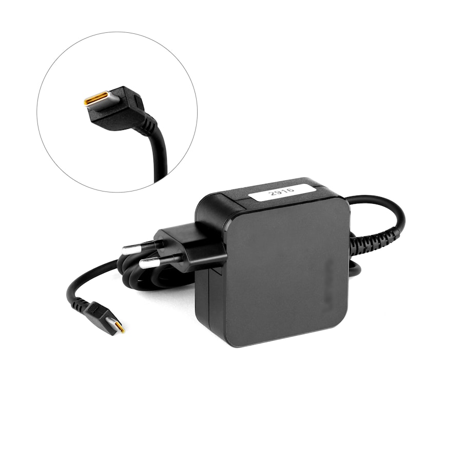 Блок питания (зарядное) для ноутбука (зарядное, адаптер) Lenovo 20v 2.25a 45W USB Type-C формфактор квадрат