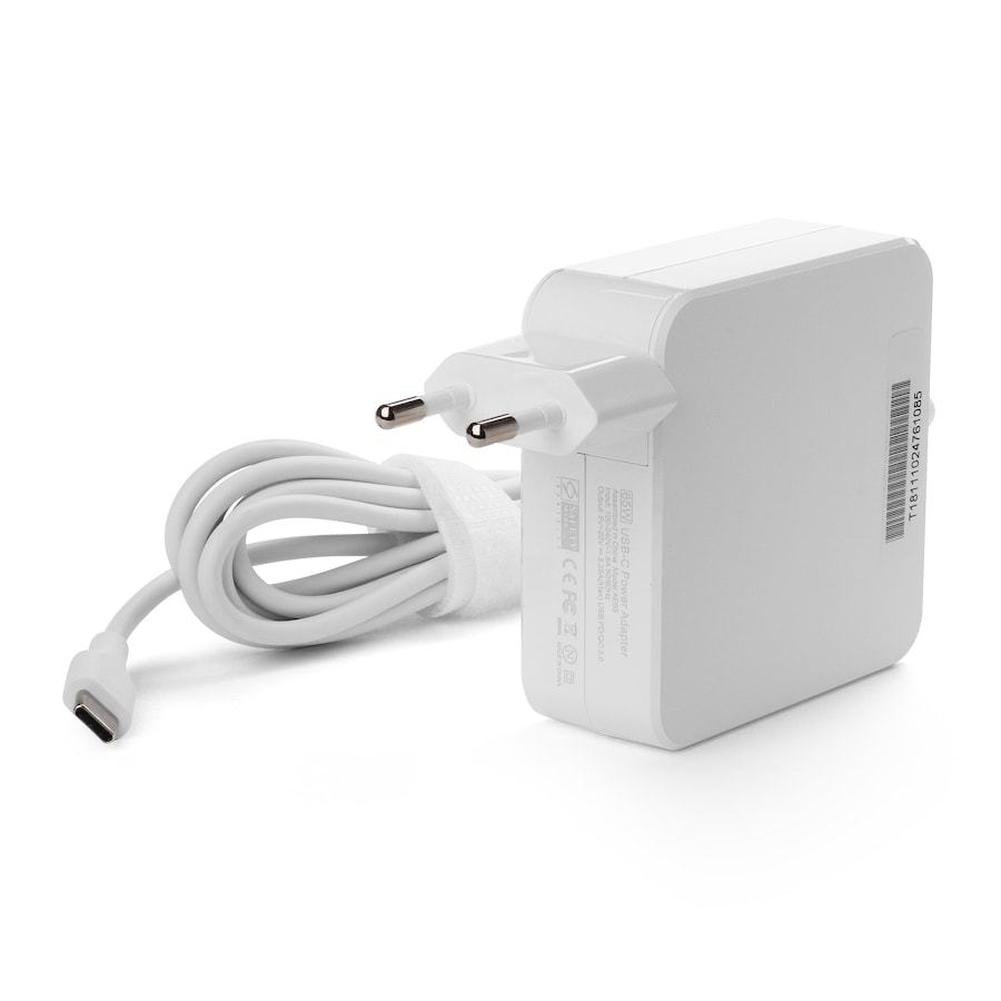 Универсальный Блок питания (зарядное) 65W с портом USB-C, Power Delivery 3.0, Quick Charge 3.0, кабель 175 см. Белый