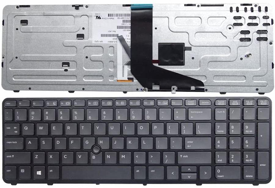 Клавиатура для ноутбука HP ZBook 15, 17 черная, с подсветкой