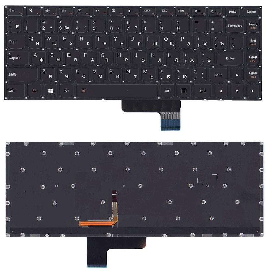 Клавиатура для ноутбука Lenovo IdeaPad Yoga 700-14, с подсветкой