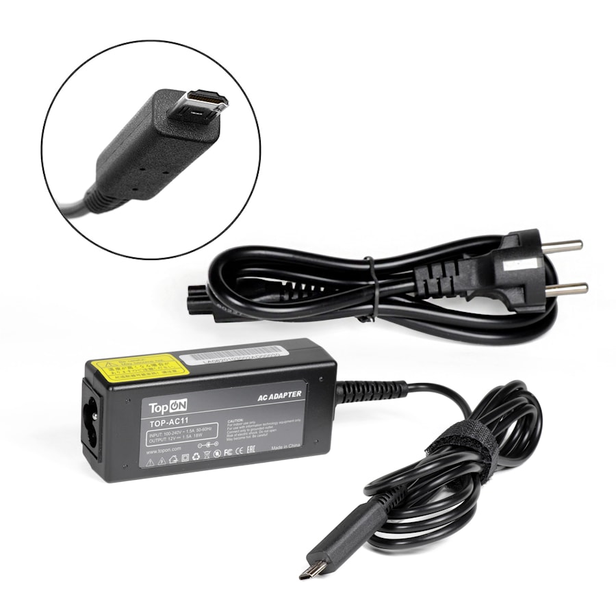 Блок питания (зарядное) TopON для Acer 12V 1.5A (Acer Micro USB) 18W AK.018AP.033