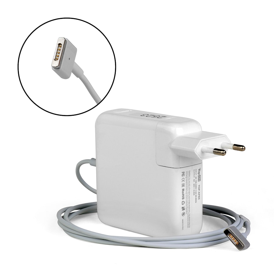 Блок питания (зарядное) TopON для Apple 20V 4.25A (MagSafe2) 85W A1398