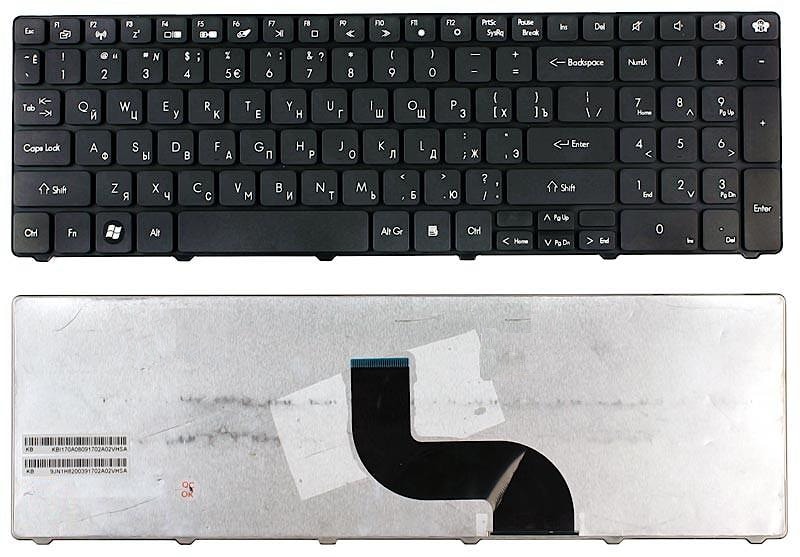 Клавиатура для ноутбука Packard Bell LM81, LM85, TK81, TK85, TM81, TM85 / Gateway NV50 черная