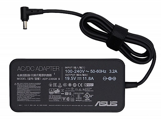 Блок питания (зарядное) Asus 6.0x3.7мм, 230W (19.5V, 11.8A) без сетевого кабеля (тип подключения - трапеция), ORG (Slim type)