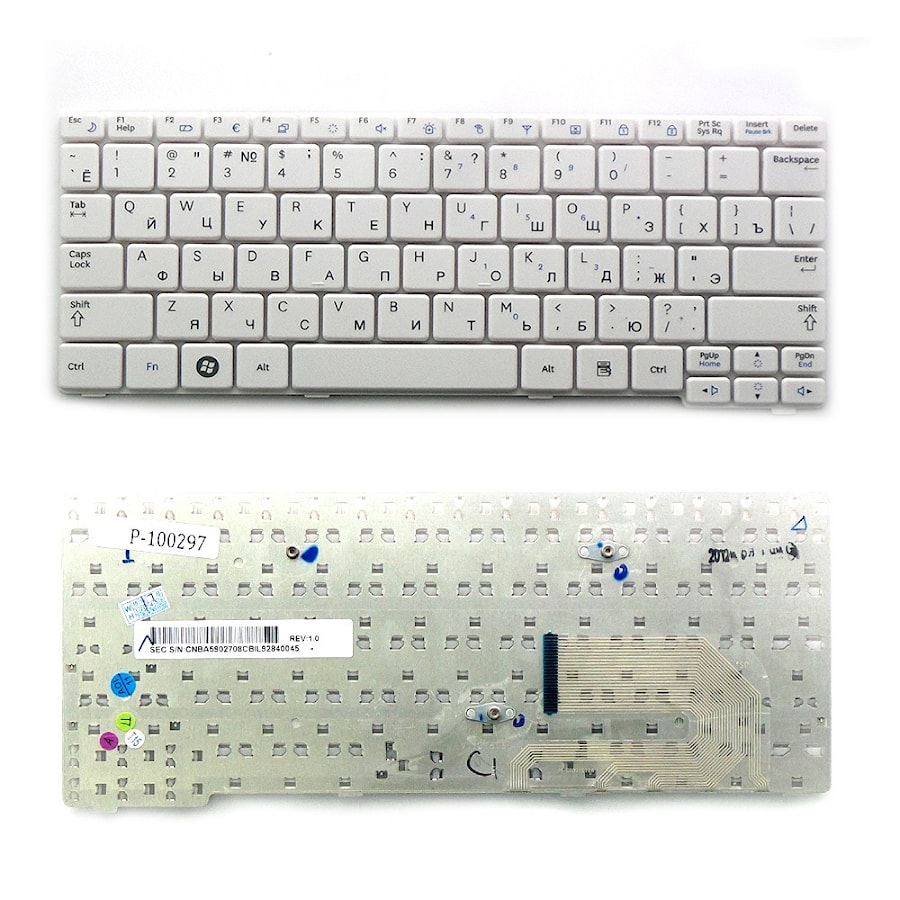 Клавиатура для ноутбука Samsung N110, N128, N130, NC10 белая