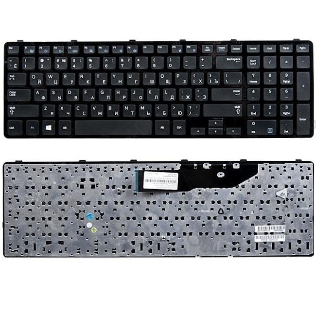 Клавиатура для ноутбука Samsung NP350E7C черная, без рамки
