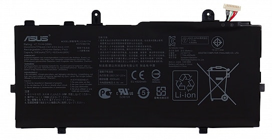 Аккумулятор для Asus TP401, TP401CA, TP401NA, Vivobook Flip TP401N (C21N1714) 39Wh, 7.7v