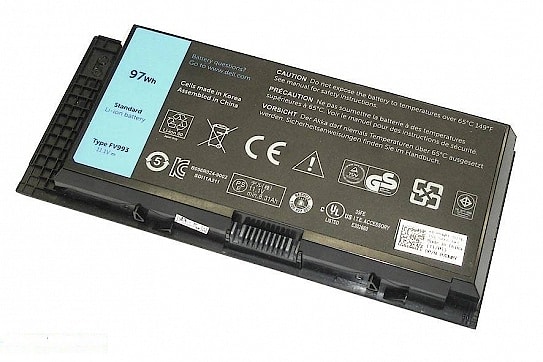 Аккумулятор для Dell Precision M4600, M4700, M6600, M6700, (FV993), 7800mAh, 97Wh, 11.1V