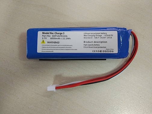 Аккумулятор для JBL Charge 3 (GSP1029102A), 22.2Wh, 6000mAh, 3.7V, OEM