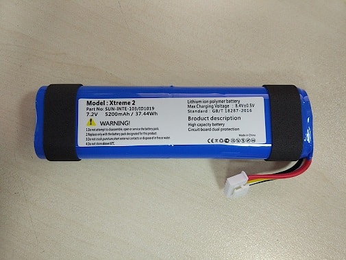 Аккумулятор для колонки JBL Xtreme 2 (103/ID1019), 37.44Wh, 5200mAh, 7.2V, OEM