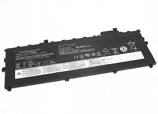 Аккумулятор для Lenovo ThinkPad X1 Carbon Gen 5, Gen 6 (01AV430, SB10K97586), 57Wh, 4920mAh, 11.58V