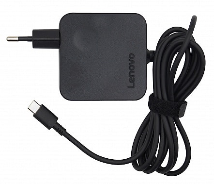 Блок питания (зарядное) Lenovo Type-C, 45W (5V, 12V, 20V/2.25A) с вилкой, ORG (square shape)