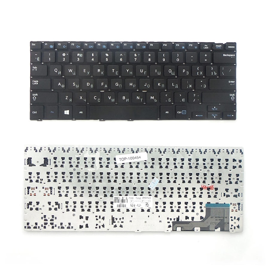 Клавиатура для ноутбука Samsung NP915S3 черная, без рамки