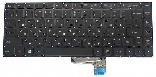 Клавиатура для ноутбука Lenovo IdeaPad Yoga 2 13 черная