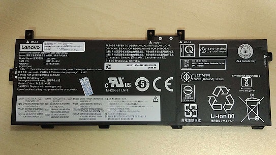Аккумулятор для Lenovo Thinkpad x13 Yoga G2 (L20C3P71, L20L3P71), 52.8Wh, 4548mAh, 11.61V