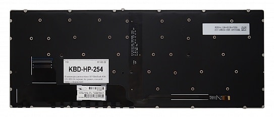 Клавиатура для ноутбука HP EliteBook 830 G6 черная, без рамки, плоский Enter, с подсветкой
