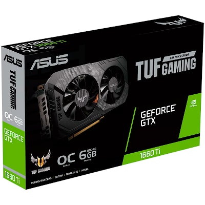 ASUS Video Card NVidia TUF-GTX1660TI-O6G-EVO-GAMING, GeForce GTX 1660 Ti EVO OC Edition 6GB GDDR6