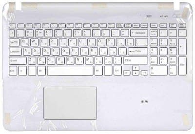 Клавиатура для ноутбука Sony Vaio SVF15, FIT 15 белая, с верхней панелью