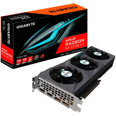 GIGABYTE Video Card AMD Radeon RX 6700 XT EAGLE GDDR6 12GB/192bit, up to xxxx/xxxxxMHz, PCI-E 4.0 x16, Retail, S