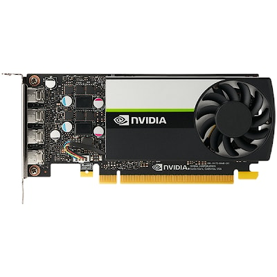 PNY NVIDIA GPU VCNT1000-SB 4GB GDDR6 128bit, 2.5 TFLOPS, PCIE 4.x16, 4x mDP, LP sinle slot, 1 fan
