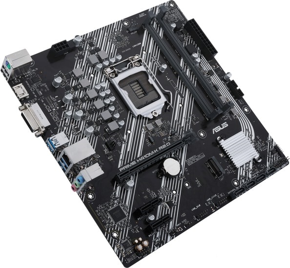 ASUS Main Board Desktop Intel H470 (LGA 1200) micro ATX motherboard with M.2 support, 8 power stages, HDMI, DVI, SATA 6 Gb/s, front USB 3.2 Gen 1, Int  