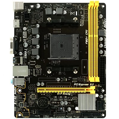 BIOSTAR Main Board Desktop; A68MHE; Socket FM2+; AMD A68H; 2x DDR3; PCI-e 3.0 x 16, PCI-e 2.0 x 1; 4x SATA III; Gbe LAN, Audio, USB, mATX
