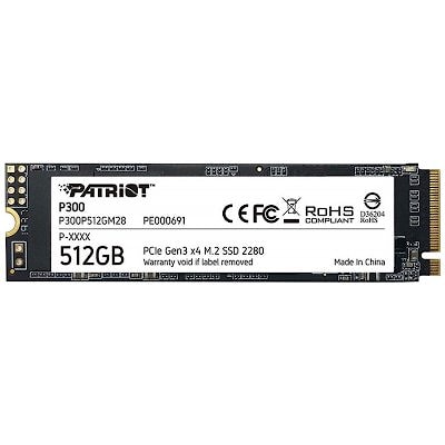 PATRIOT P300 512GB SSD, M.2 2280, PCIe, Read/Write: 1700 / 1100 MB/s EAN: 814914026526, S