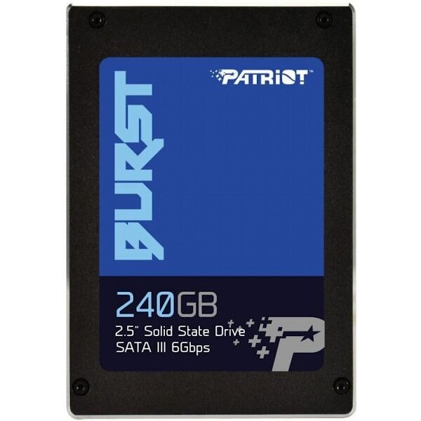 PATRIOT BURST 240GB SSD, 2.5” 7mm, SATA 6Gb/s, Read/Write: 550 / 500 MB/s, Random Read/Write IOPS 80K/60K EAN: 814914023938