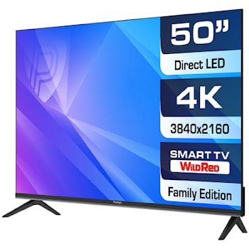 Prestigio LED LCD TV 50"(3840x2160) VA LED, 250cd/m2, USB, HDMI, RCA, CI slot, Optical, Media player,Android 9, Smart 1+8Gb, DVB-T2/T/C/S2, 100W, MT96