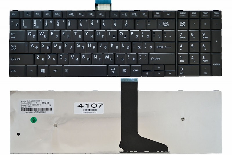 Клавиатура для ноутбука Toshiba Satellite C70, C70D черная