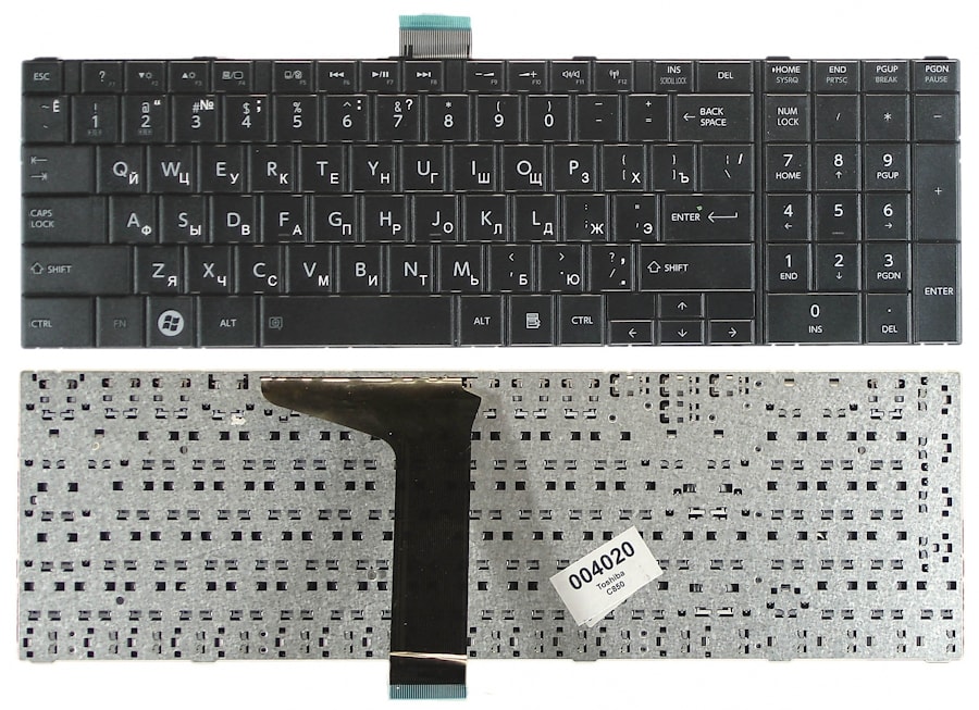 Клавиатура для ноутбука Toshiba Satellite C850, C870, C875 черная