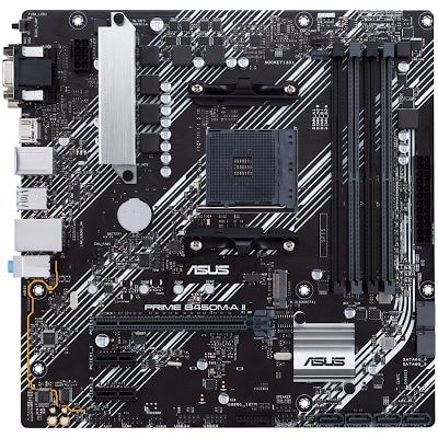 ASUS Main Board Desktop AMD B450, AM4, 4xDDR4, 1 x D-Sub + 1 x DVI + 1 x HDMI, 1 x PCIe 3.0 x16, 2xPCIe x1, 6 x SATA, 1 x M.2 microATX