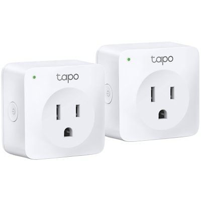 TP-Link Tapo P100 (2-pack), Mini Smart Wi-Fi Socket, Remote Control for Home Appliances, IEEE 802.11b/g/n, Bluetooth 4.2, Wi-Fi 2.4GHz, Android 4.4+,