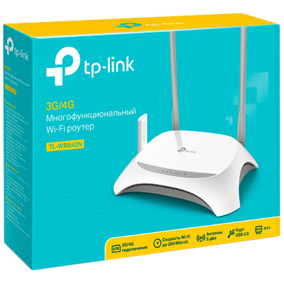 Router TP-Link TL-WR842N, 2,4GHz Multi-Function Wirelees N 300Mbps, 4 x 10/100Mbps LAN Ports, 1 x 10/100Mbps WAN Port, 1 x USB 2.0 Port, Fixed Omni Di