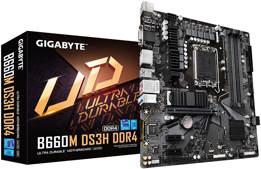 GIGABYTE MB B660 (LGA 1700), 4xDDR4 , 1x PCI-E x16x16, 2x PCI-E x1, 2x M.2, 4x SATA, 5x USB 3.2 Gen 1