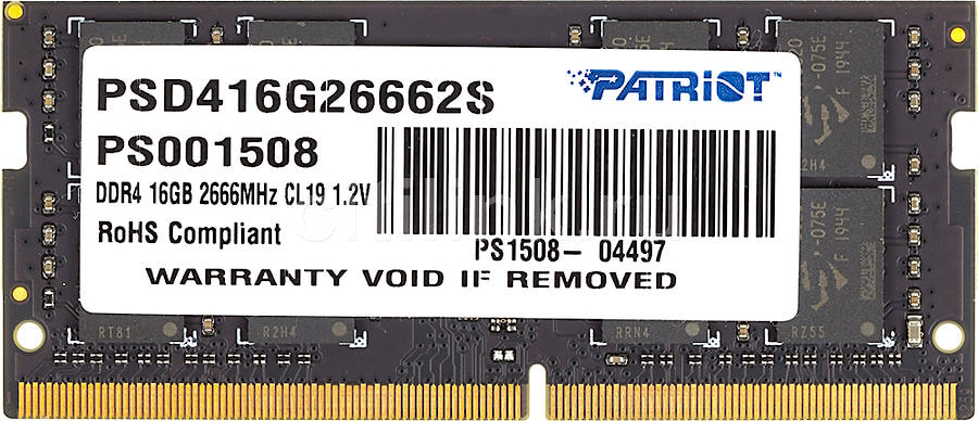 Patriot SL DDR4 16GB 2666MHz SODIMM EAN: 814914025598, S