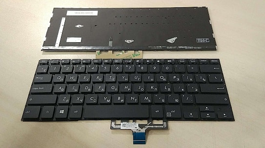 Клавиатура для ноутбука Asus ZenBook Flip 14 UX461, UX461UN, UX461UA, UX461U черная, с подсветкой