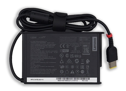 Блок питания (зарядное) Lenovo прямоугольный разъем, 135W (20V, 6.75A) без сетевого кабеля, ORG (New type)