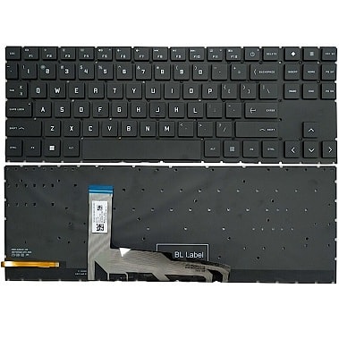 Клавиатура для ноутбука HP Omen 15-en, 15t-en, 15-ek, 15t-ek черная, с подсветкой