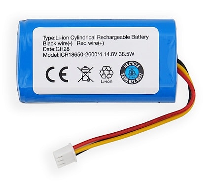 Аккумулятор для пылесоса LIECTROUX C30B E30, REDMOND RV-R650S, iBoto Smart C820W Aqua, Kitfort KT-545, Panda X7, 2600mAh, 38.5Wh, 14.8v, OEM