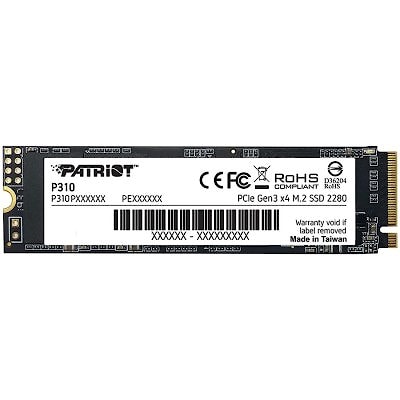 Patriot P310 480GB M.2 2280 PCI Express 3.0 x4 (NVMe 1.3), 1700/1500 MBps, 280000/250000 IOps