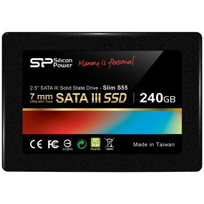 Silicon Power Slim - S55 240GB SSD SATAIII (3D NAND) SLC Cache, 7mm 2.5'' Blue - Max 550/450 MB/s, EAN: 4712702629156, S